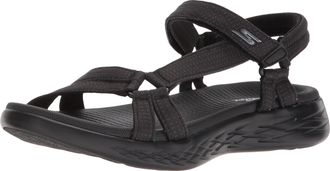 Skechers Womens On-The-go 600-Brilliancy Sport Sandal, Black, 8 UK Wide