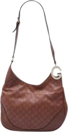 Gucci Pre-owned Charlotte Crossbody Tas - Dames - Vintage Schoudertas - Bruin - ONE Size - Leer - Vintage