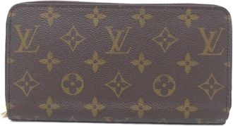 Louis Vuitton Marron Coated Canvas Long Wallet (Bi-Fold) (Pre-Owned)