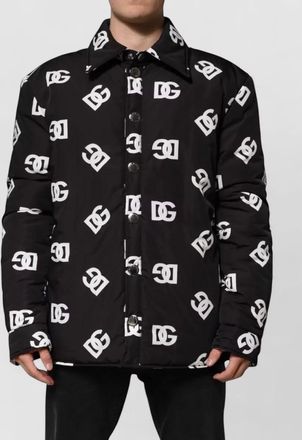 Dolce & Gabbana logo-print nylon padded jacket