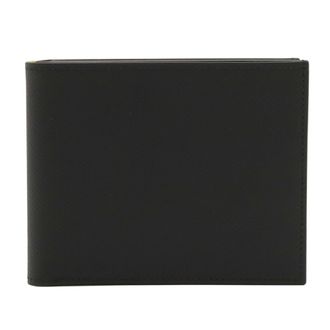 Herm&egrave;s Dark Gray Epsom Leather Silk Bill Wallet (Bi-Fold) (Pre-Owned)