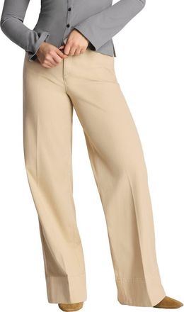 Spanx SPANXsupersmooth Stretch Twill Wide Leg Pant in Sandbar at Nordstrom, Size X-Small