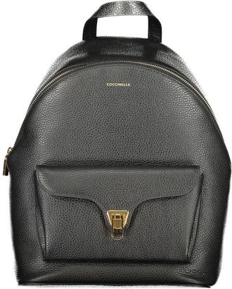 Coccinelle Black Leather Women Womens Backpack