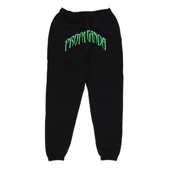 PROPAGANDA Sweatpants, male, Black, Size: XS Black Triangle Panther Sweat Suit