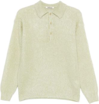 Auralee Wool Polo Shirt-Uomo