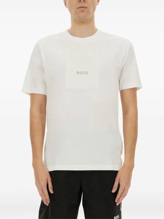 BOSS logo-print cotton T-shirt - men - Cotton - L - White