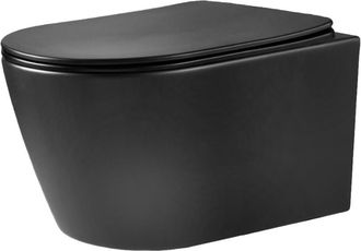 Aqua Inodoro Suspendido Nebula Negro Mate 53 Cm Con Asiento Y Tapa Soft-close - Aqua