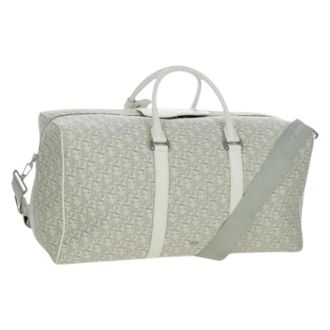Dior Pre-owned Canvas Boston Tas - Dames - Pre-owned - Wit - Maat: ONE Size