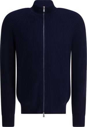 Brunello Cucinelli Brunello Cucinelli Mens Blue Cotton Knitwear - Dark Blue - Size EU 50 (Mens)