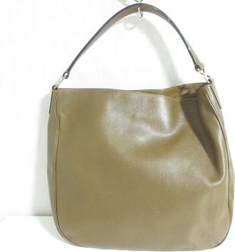 Valextra Brown Leather Shoulder Bag Tote Bag (Pre-Owned)