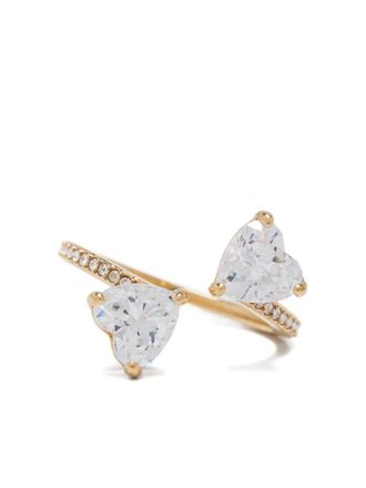 Swarovski crystal-embellishment ring - Gold