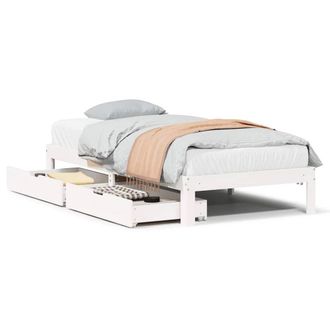 Berkfield Home Bed Frame with Drawers without Mattress White 90x200 cm