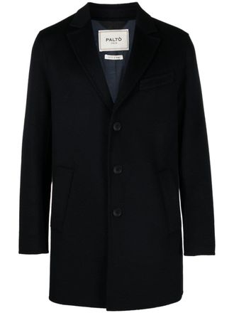 Palt&ograve; Geraldo DB single-breasted wool blend coat - men - Nylon/Polyester/Wool - 50 - Blue