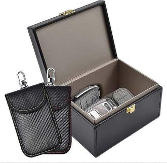 OEM Caja De Faraday Con 2 Bolsas De Apantallamiento De Se&ntilde;ales, Caja Fuerte Antirrobo Para Llaves De Coche
