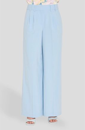 Tahari by ASL Pleated Wide Leg Pants in Ice Blue at Nordstrom, Size 10 P