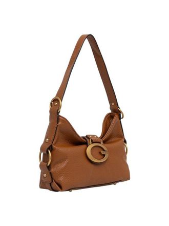 Guess Camden Mini Synthetic Shoulder Bag - Cognac