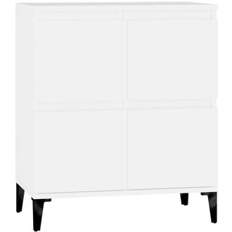 vidaXL Vidaxl - Aparador De Madera Contrachapada Blanco 60x35x70 Cm
