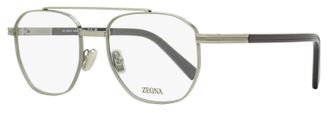 Ermenegildo Zegna Mens Geometric Pilot Eyeglasses EZ5285 012 Ruthenium 53mm