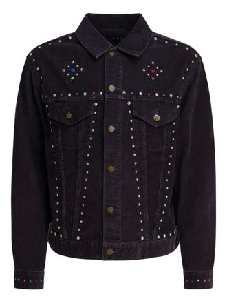 Needles studded embroidered jacket - men - Cotton/Polyester - M - Purple