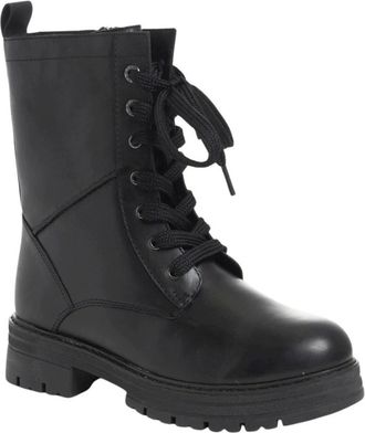 Marco Tozzi Zwarte enkellaarsjes voor vrouwen - Dames - Veterlaarzen - Zwart - 39 EU - Schoenen