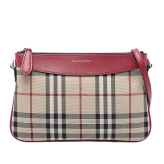 Burberry Pre-owned Cross Body Bags, female, Brown, Size: ONE SIZE Pre-owned Haymarket Check Crossbody Bag