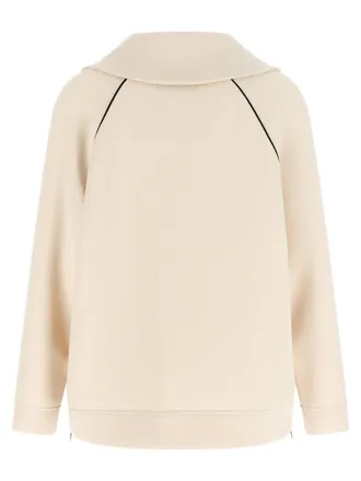 Max Mara Half-Zip Raglan Sweatshirt - Beige