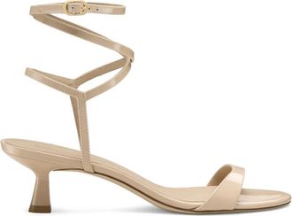 Stuart Weitzman Nudist Wrap 50 - Dames - Sandalen met hakken - Beige - 36 EU - Schoenen