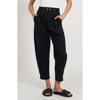 Rebecca Minkoff Houston Pleat Crop Utility Pants in True Black at Nordstrom Rack, Size 0