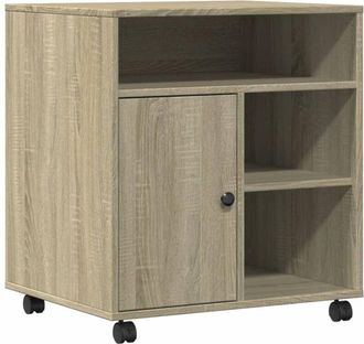 vidaXL Vidaxl - Soporte Para Impresora Con Ruedas Roble Sonoma 60x50x67 Cm