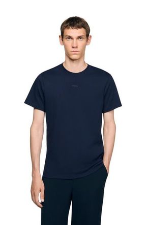 Sandro Cotton T-shirt with logo in Midnight Blue at Nordstrom, Size Xx-Large