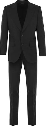 Tom Ford Completo in lana con chiusura a due bottoni - Nero
