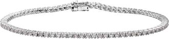 Jewelco London 18ct White Gold Round 1ct Diamond Tennis Tennis Bracelet 7.5 inch - PBCAXL01219W