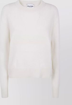 Kujten long sleeve ribbed cuff knit sweater