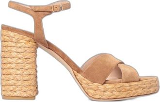 Stuart Weitzman Sandalen met hoge hak - Dames - Schoenen - Bruin - Maat: 39 1/2 EU Leer