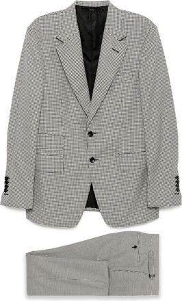 Tom Ford Completo con motivo pied-de-poule - Nero