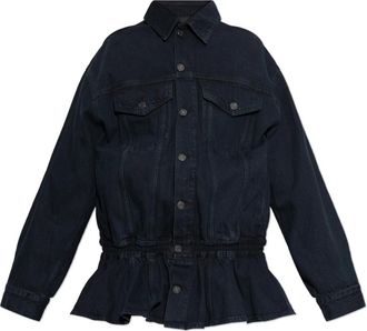 A Gold E Denim Jacket Met Peplum - Dames - Spijkerjassen - Blauw - L - Denim - Jassen