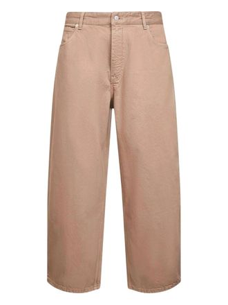 STUDIO NICHOLSON balloon leg five-pocket jeans - men - Cotton - M - Brown