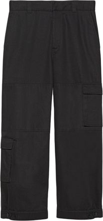 Gucci Cotton Drill Cargo Trousers With Patch Black 776978-ZAPRO-1000