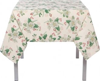 Now Designs Winterblossom Tablecloth - 90 In White Multi