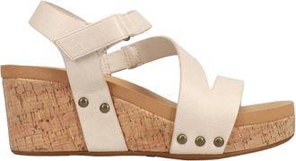 Corkys Footwear Womens Spring Fling Wedge Sandal In Cream