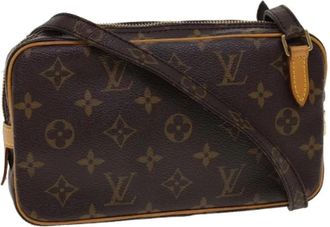 Louis Vuitton Pre-owned Canvas shoulder-bags - Dames - Vintage Schoudertas - Bruin - ONE Size - Leer - Vintage