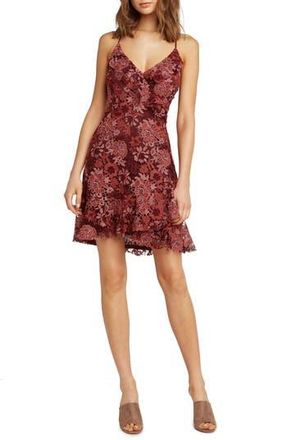 Matty M Floral Lace Minidress in Wine at Nordstrom Rack, Size X-Large