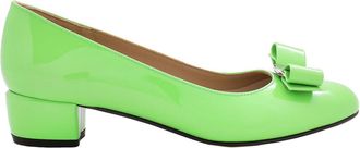 Ferragamo Green Vara Bow Pump Shoe