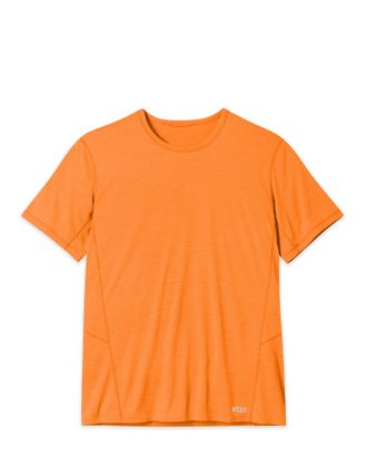 Stio | Mens Lucent Tee Shirt Short Sleeve, Size Extra Large in Orange Peel Heather