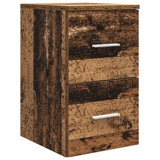 vidaXL Gabinete De Ba&ntilde;o Intermedio Madera Envejecida 30 X 35 X 50 Cm Vidaxl
