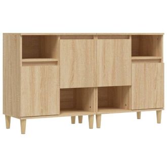 vidaXL Vidaxl - Aparadores 2 Uds Madera Contrachapada Roble Sonoma 60x35x70 Cm