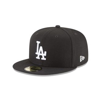 New Era x MLB Mens Los Angeles Dodgers Basic 56Fifty Fitted Hat Black/White 7 3/8