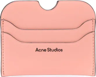 Acne Studios logo-embossed leather card holder - unisex - Calf Leather - One Size - Pink