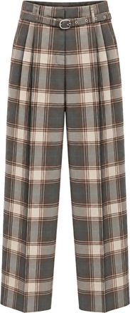 Meimeij Pantaloni Sartoriali a Quadri - - Trousers - Donna - Multicolore - XS