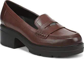 Naturalizer Penny Loafer Platform Pump in Cappuccino Brown at Nordstrom, Size 10.5